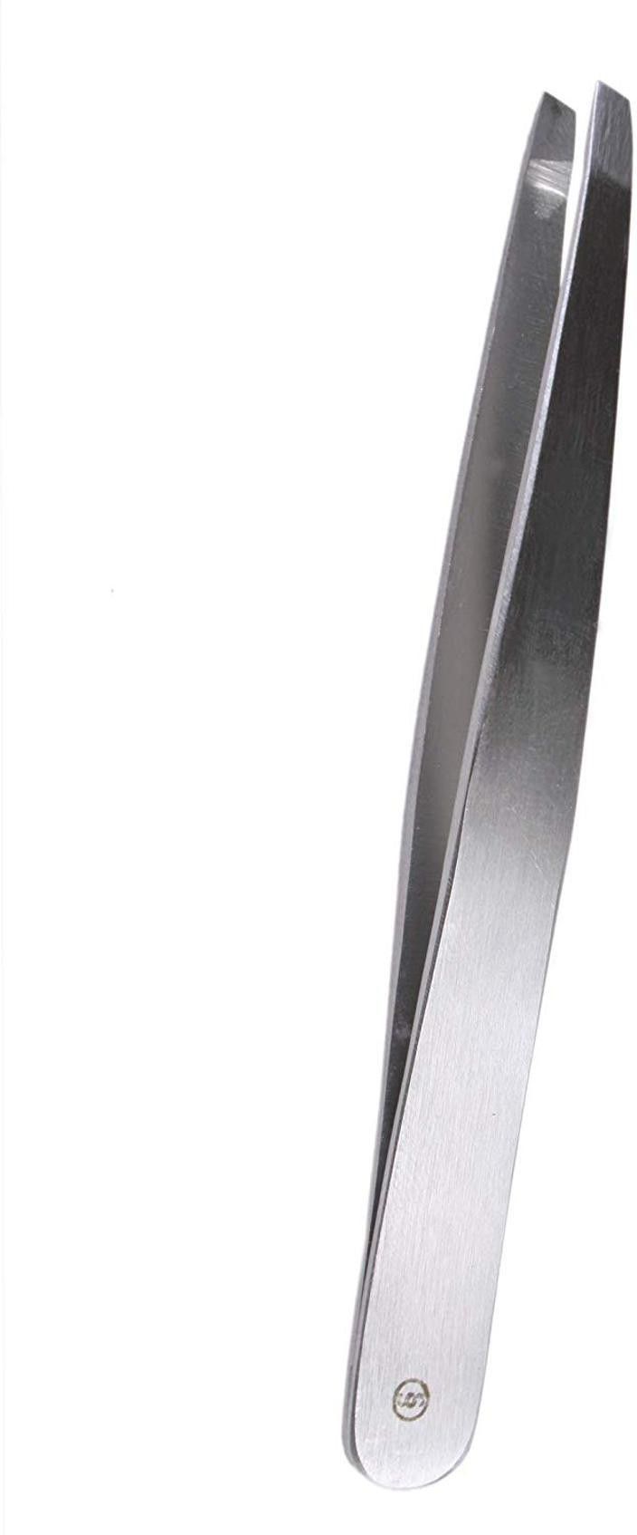 nik city store Steel Tweezer Eyebrow Plucker or Eye Plucker plucking face hair Slant Tip Puller | eyebrow chimti-picture-21