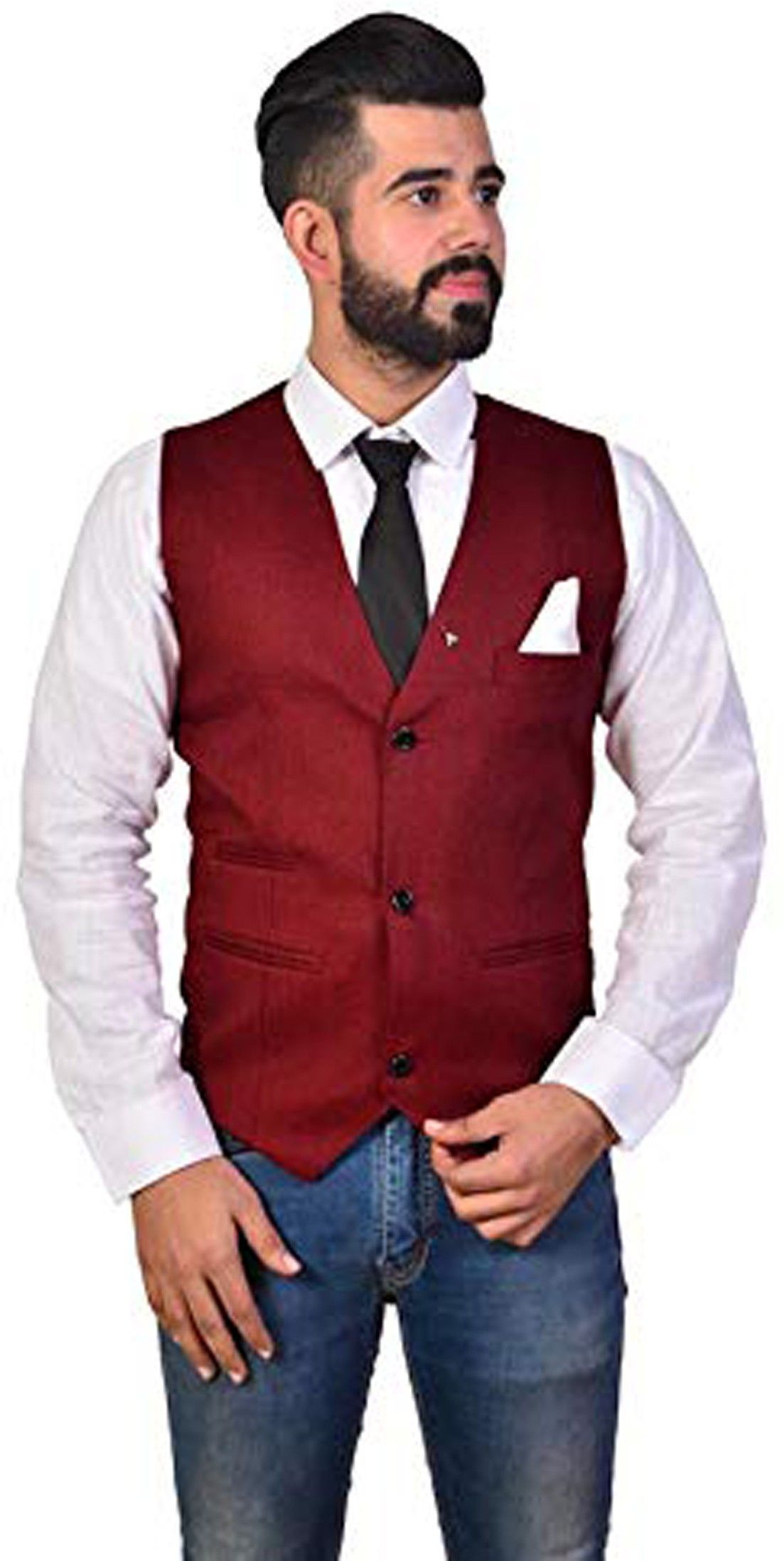 dia a dia Solid Men Waistcoat-picture-19