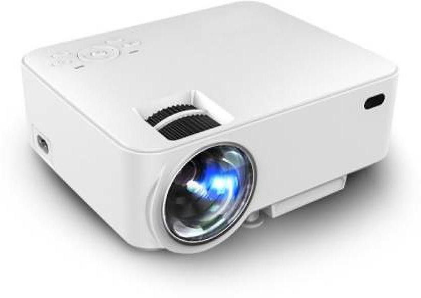 IBS T21 LCD Mini Projector, Multimedia Home Theater Video Projector Support 1080P USB SD Card VGA AV Home Cinema TV Laptop Game iPhone Android Smartphone with Cable Portable Projector  (White) (1500 lm) Portable Projector-image-1