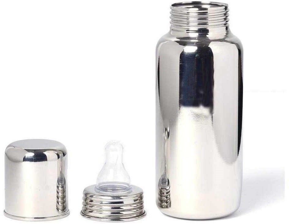 304 GRADE FOOD GRADE STAINLESS STEEL FEEDINGN BOTTLE(250 ML)- STEEL