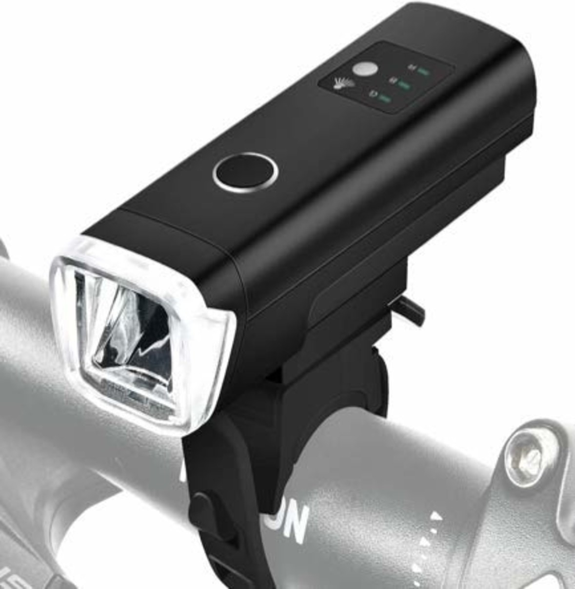 zigly USB Rechargeable Waterproof Intelligent Sensor Bicycle Front Light LED Front Light image 1