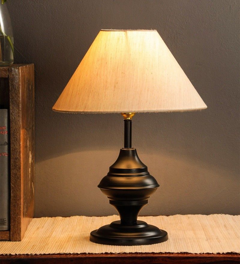 foziq 10" Beige Cotton Table Lamp-picture-21