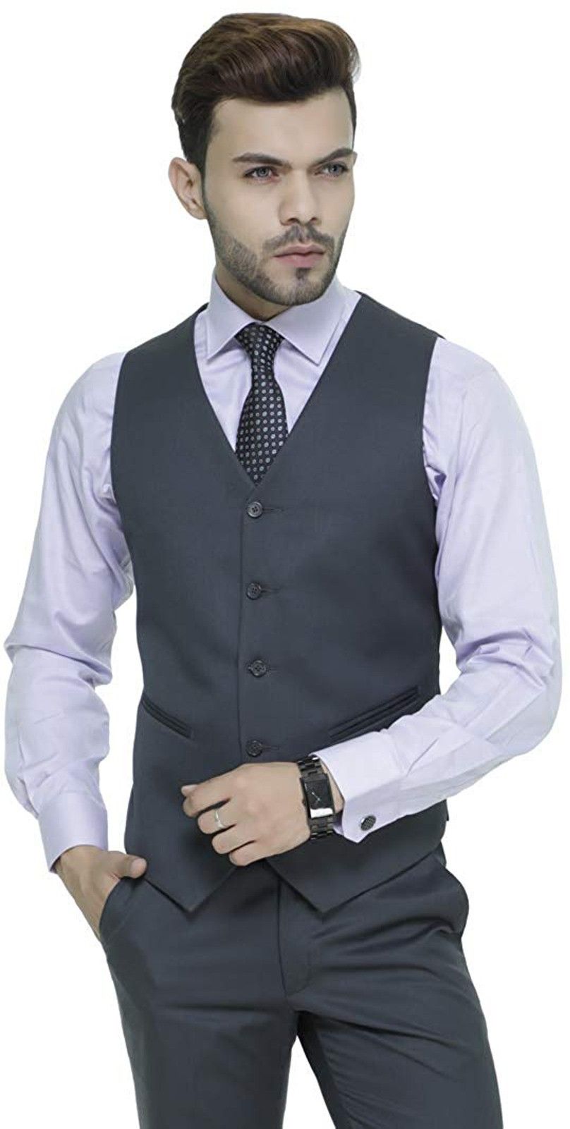 dia a dia Solid Men Waistcoat-picture-17