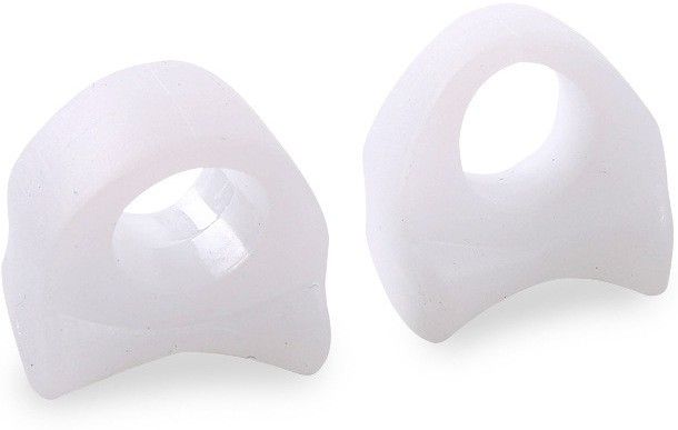 Soft & Effective Silicone Toe Separators One Pair For Hallux Pain Bunion Splints (White)-image-26