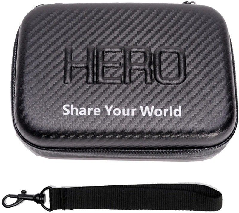 DEALPICK AMZY Carbon Fiber Extra Thick Anti-Shock Waterproof Protective EVA Case for GoPro Hero 8/7/6/5/4/3+/3/2 yi 4K - Carbon Fiber Black 7 Inches Camera Bag-image-33