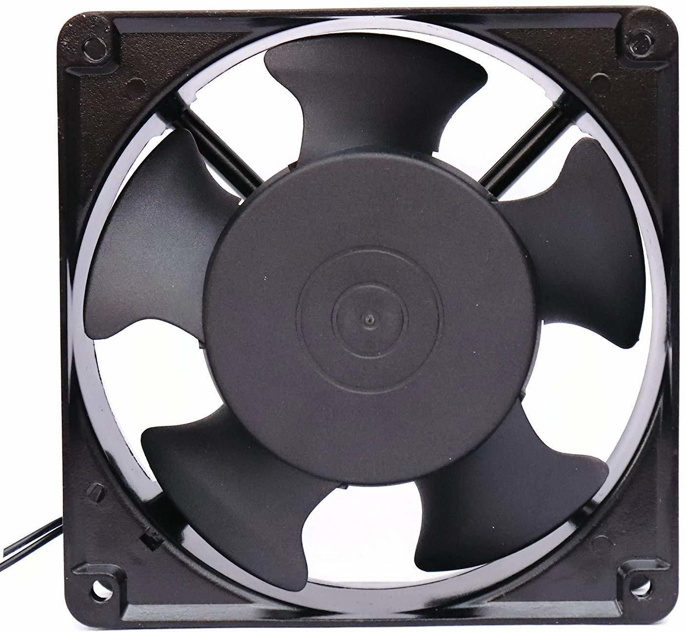 CRAFTSFY 220V AC Power Metal Cooling Fan Axial For Networking Rack, Server, Network Enclosure, PC, Electric Industrial Control Panel, Machinery, Equipment , Black ,size; 4.75" x 4.75" 1.5" Cooler-image-30