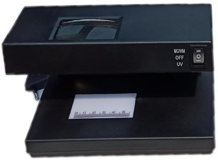 DRMS STORE DRMS Counterfeit Fake Note Detector Machine || UV Light Checking Machine Countertop Counterfeit Currency Detector image 1