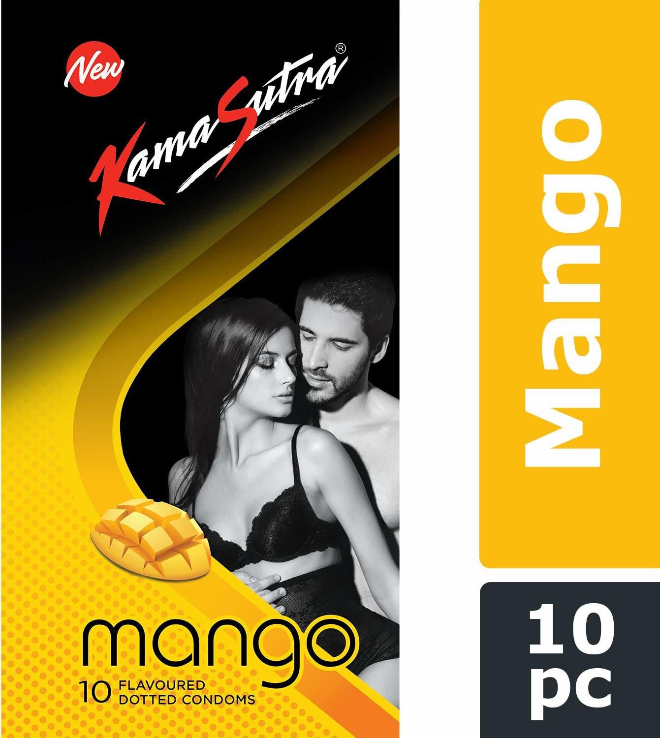 kamasutra Mango Flavoured Dotted Condoms for Men 10 Count Condom-picture-21