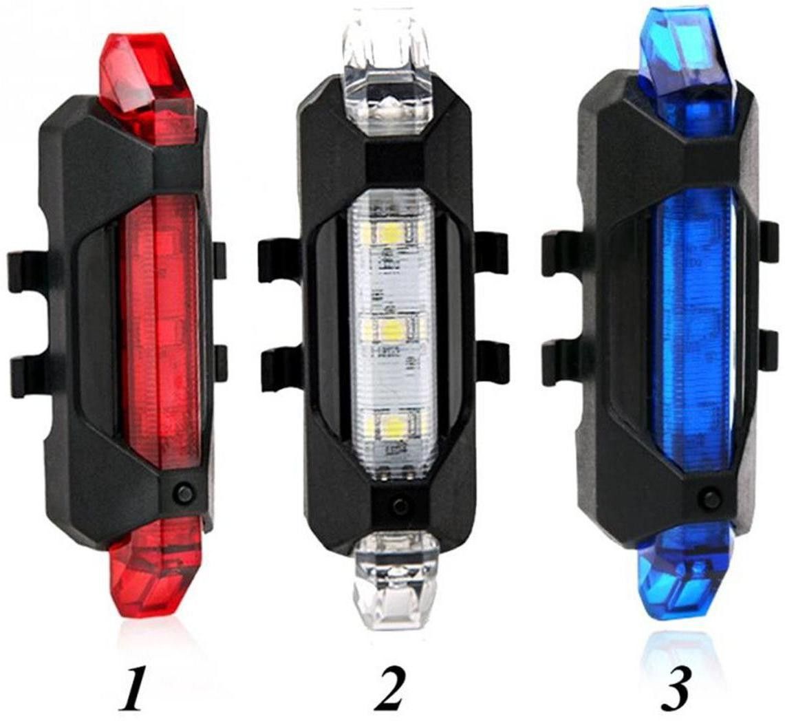 Combo 3 Pcs Bicycle Rear Break Led Light 5 LED USB Rechargeable LED Rear Break Light-image-4