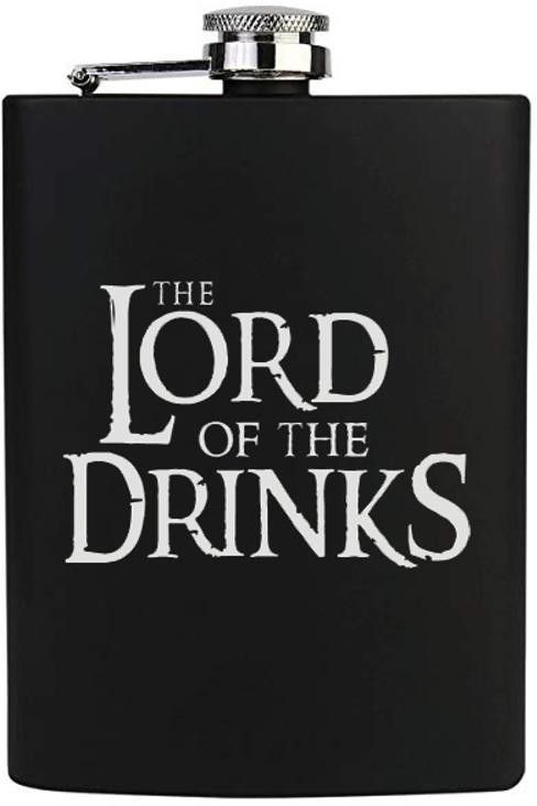 traq LORD OF THE DRINK ENGRAVED STAINLESS STEEL POCKET LIQUOR FLASK STAINLESS STEEL Hip Flask-picture-28