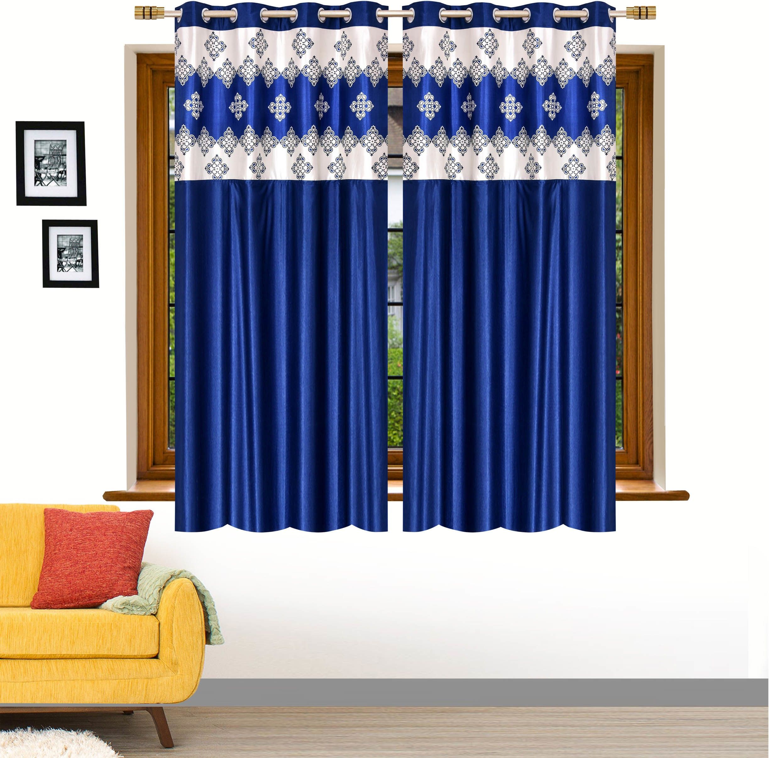 152 cm (5 ft) Polyester Semi Transparent Window Curtain (Pack Of 2)-image-6