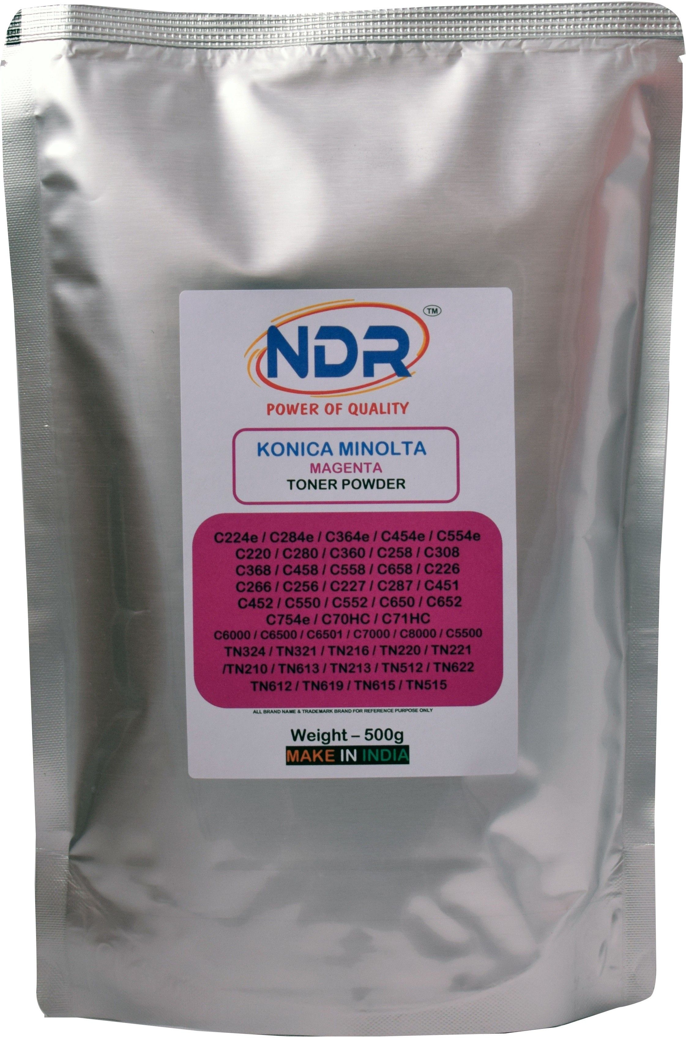 NDR ORIGINAL KONICA MINOLTA C224, C258, C220, C280, C360, C368, C364, C451, C454, C8000, C6000, C6500, C6501, TN165, TN622, TN612, TN619, TN324, TN321, TN216, TN221, TN512, TN514 MAGENTA COLOR TONER POWDER 500g Magenta Ink Toner Powder-image-4