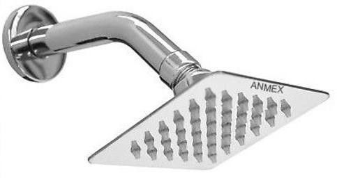 4X4 Ultra Thin SS Square (4") Rain Shower Head Premium Quality with 9inch Round Arm Fixed Mount-image-10