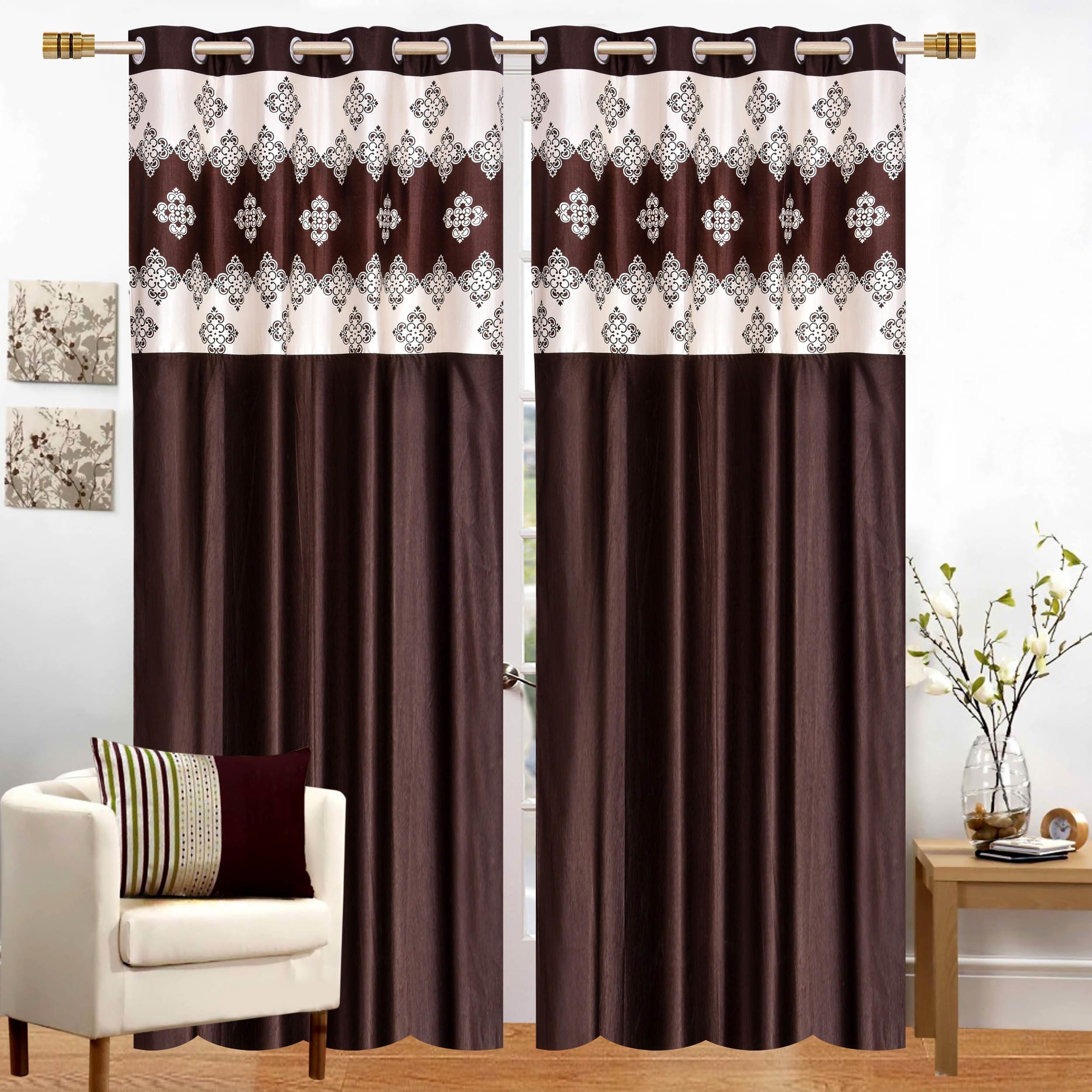 214 cm (7 ft) Polyester Semi Transparent Door Curtain (Pack Of 2)-image-45