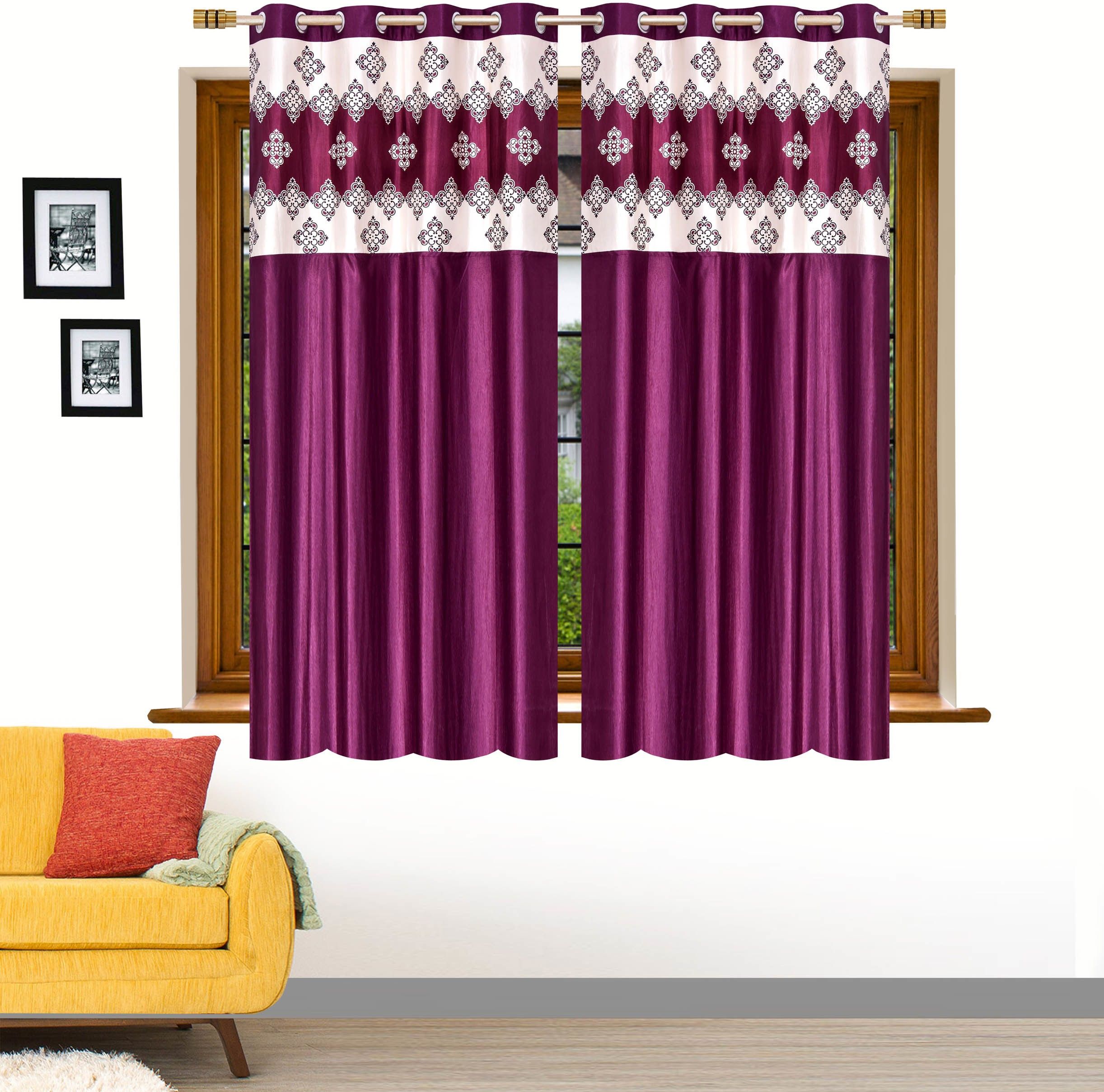 152 cm (5 ft) Polyester Semi Transparent Window Curtain (Pack Of 2)-image-14