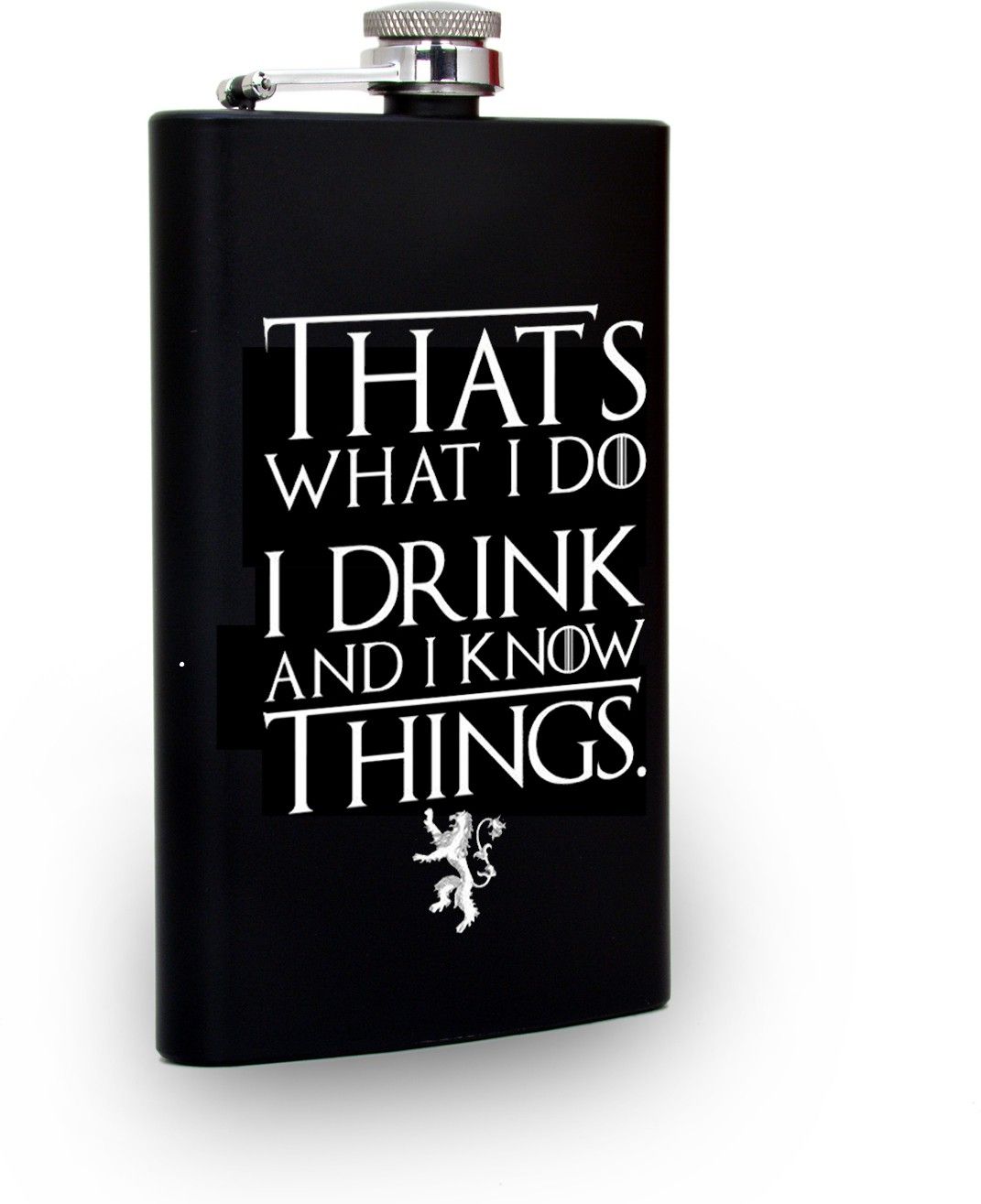 traq THATS WHAT I DO, I DRINK AND I KNOW THINGS ENGRAVED STAINLESS STEEL POCKET LIQUOR FLASK STAINLESS STEEL Hip Flask-picture-23
