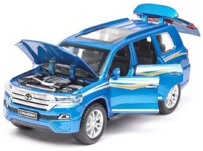 ktrs Land Cruiser 1: 32 Alloy Pull Back Car SUV Diecast Metal Model 6 Open The Door Toy Vehicles Musical Flashing for Kids Toys.-picture-21