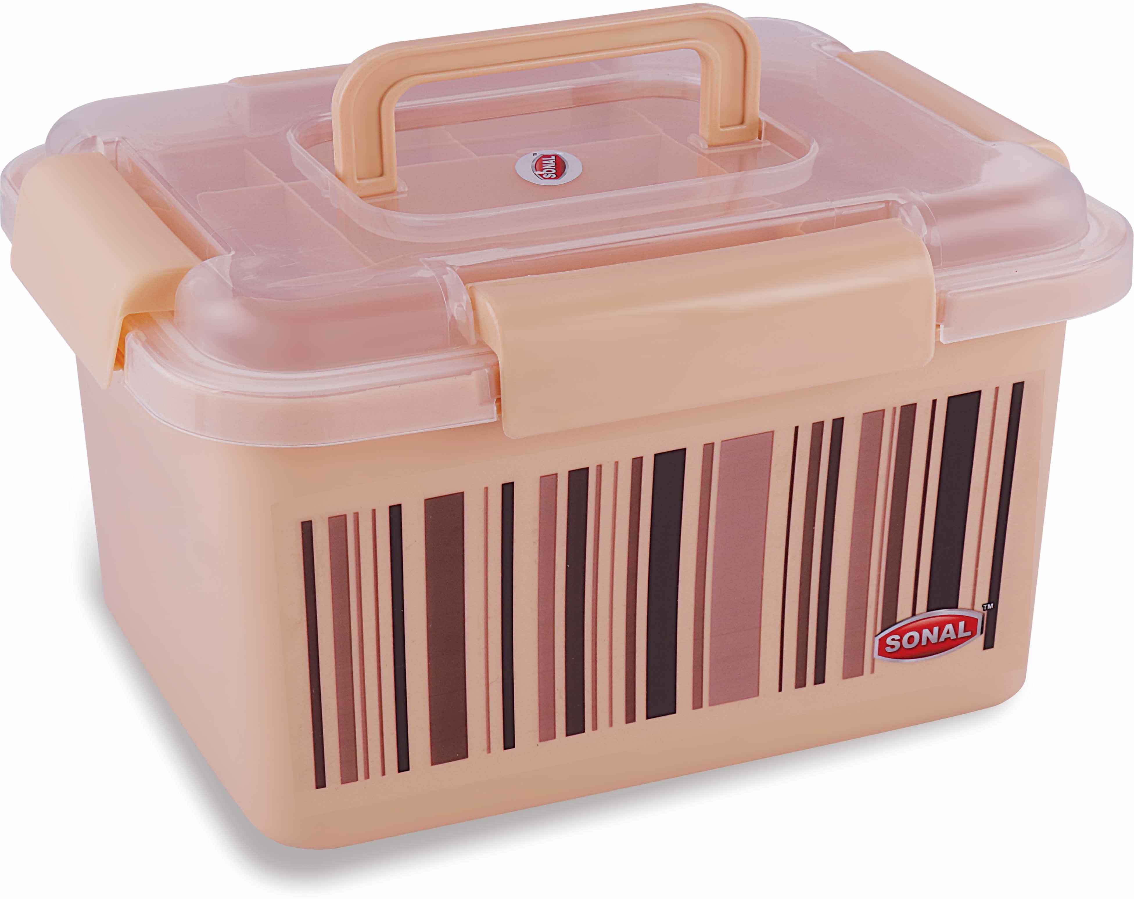 7 day - 30 day - Medical Storage Box - Special Multipurpose Medical, Pill, Aid Box, Jewelry Box, etc - Begie Color - Size Small - Pill Box