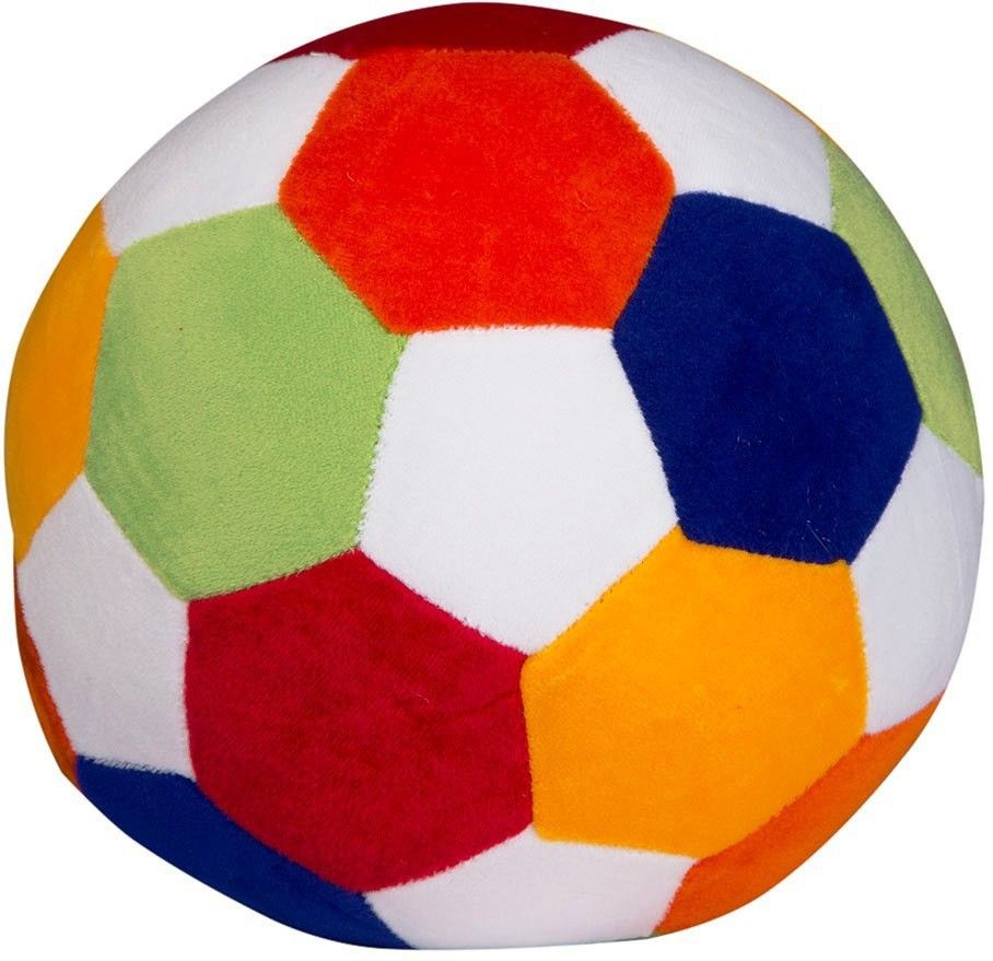 Plush Soft Rattle Ball Toy Multicolour Mini Basketball Toys for Kids- 14 cm-image-2