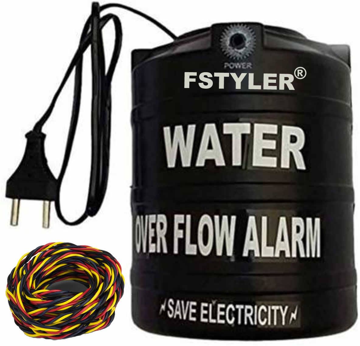 InfraHive Advance Pooja Water Tank Overflow Alarm with High Quality Overflow Voice Sound & 15mtr Connecting Wired (Made in India) Wired Sensor Security System