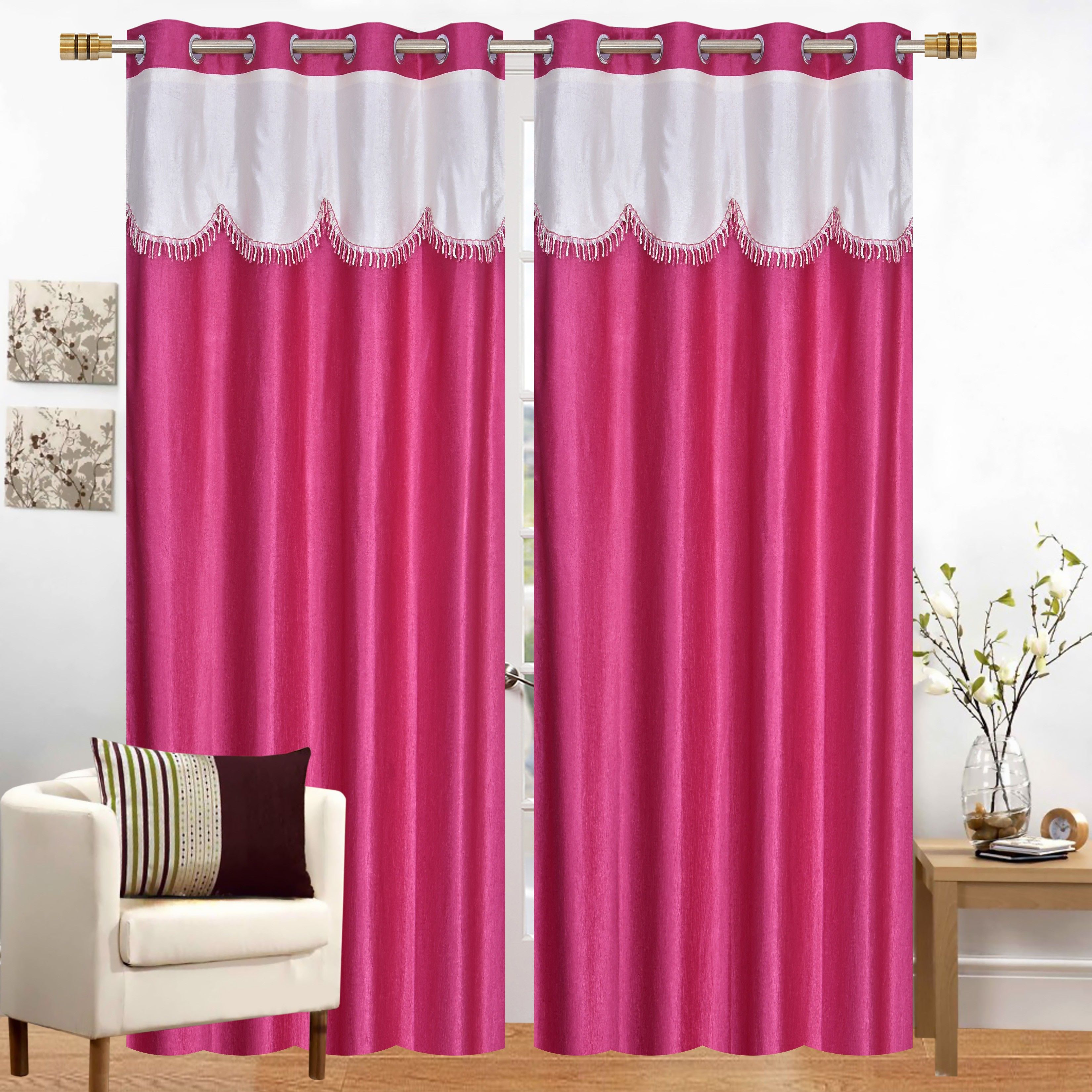 274 cm (9 ft) Polyester Room Darkening Long Door Curtain (Pack Of 2)-image-8
