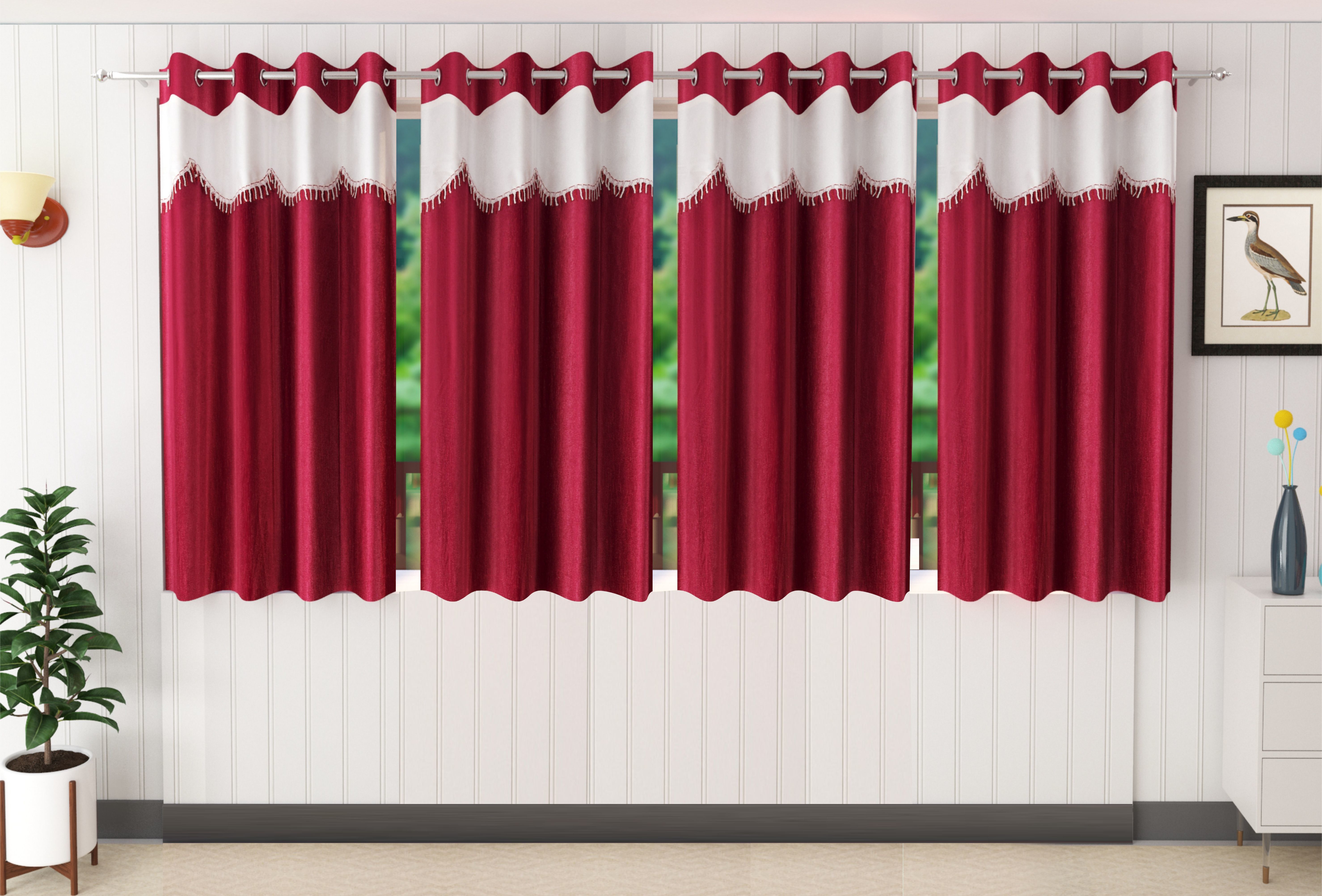 152 cm (5 ft) Polyester Room Darkening Window Curtain (Pack Of 4)-image-25
