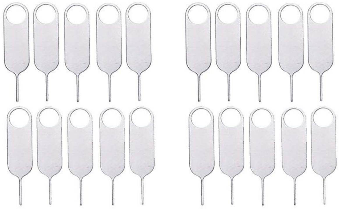 BUMTECH ® (Pack of-20 Pcs ) Best New SIM Card Tray Open Eject Pin Removal Tool Needle Opener Ejector for All Phones Sim Adapter (Steel) Sim Adapter-picture-26