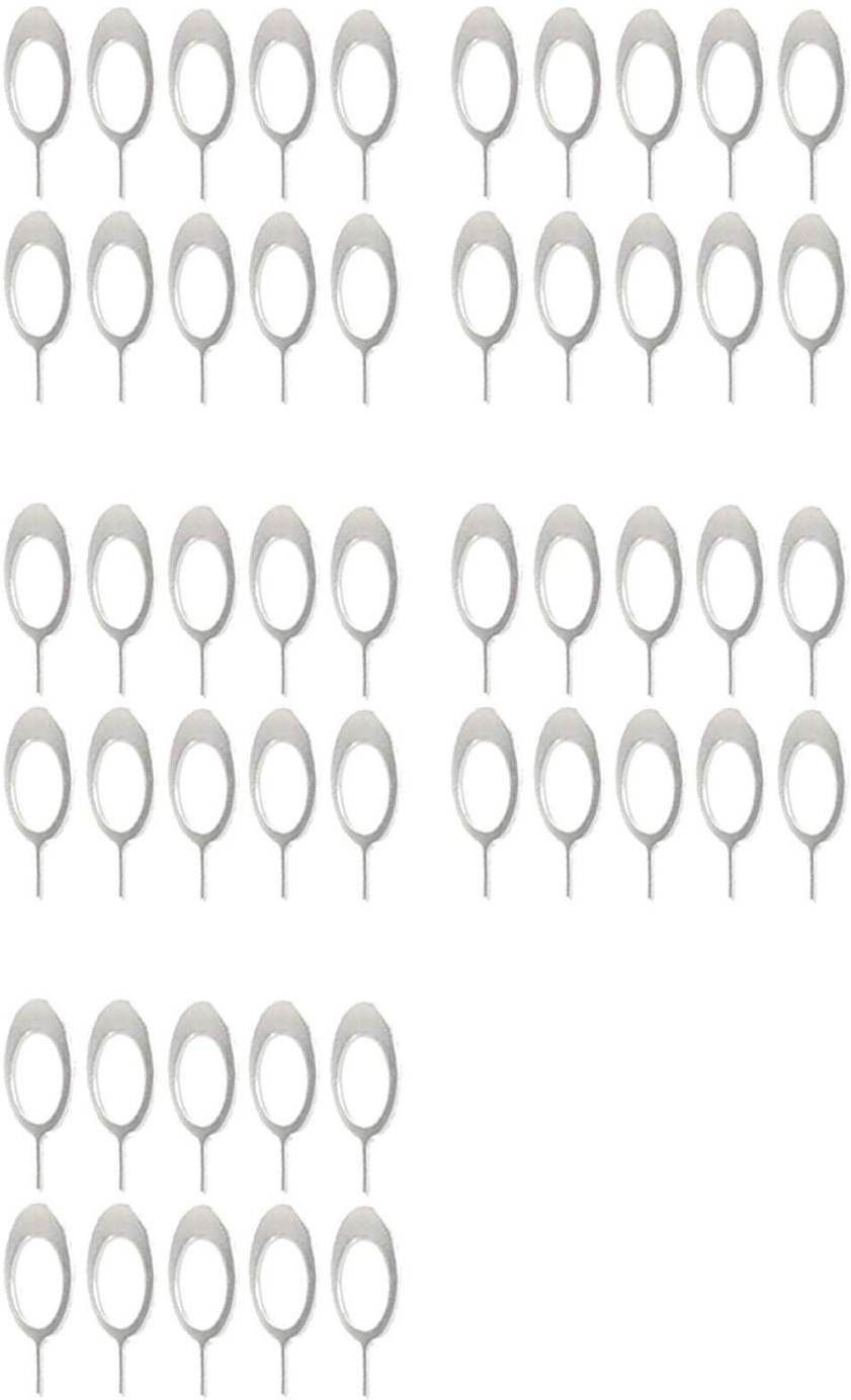 BUMTECH ( Pack of-50 pcs) SIM-Card-Tray-Open-Eject-Pin-Removal-Tool-Needle-Opener-Ejector-for-All-Phones- Sim Adapter (Steel) Sim Adapter