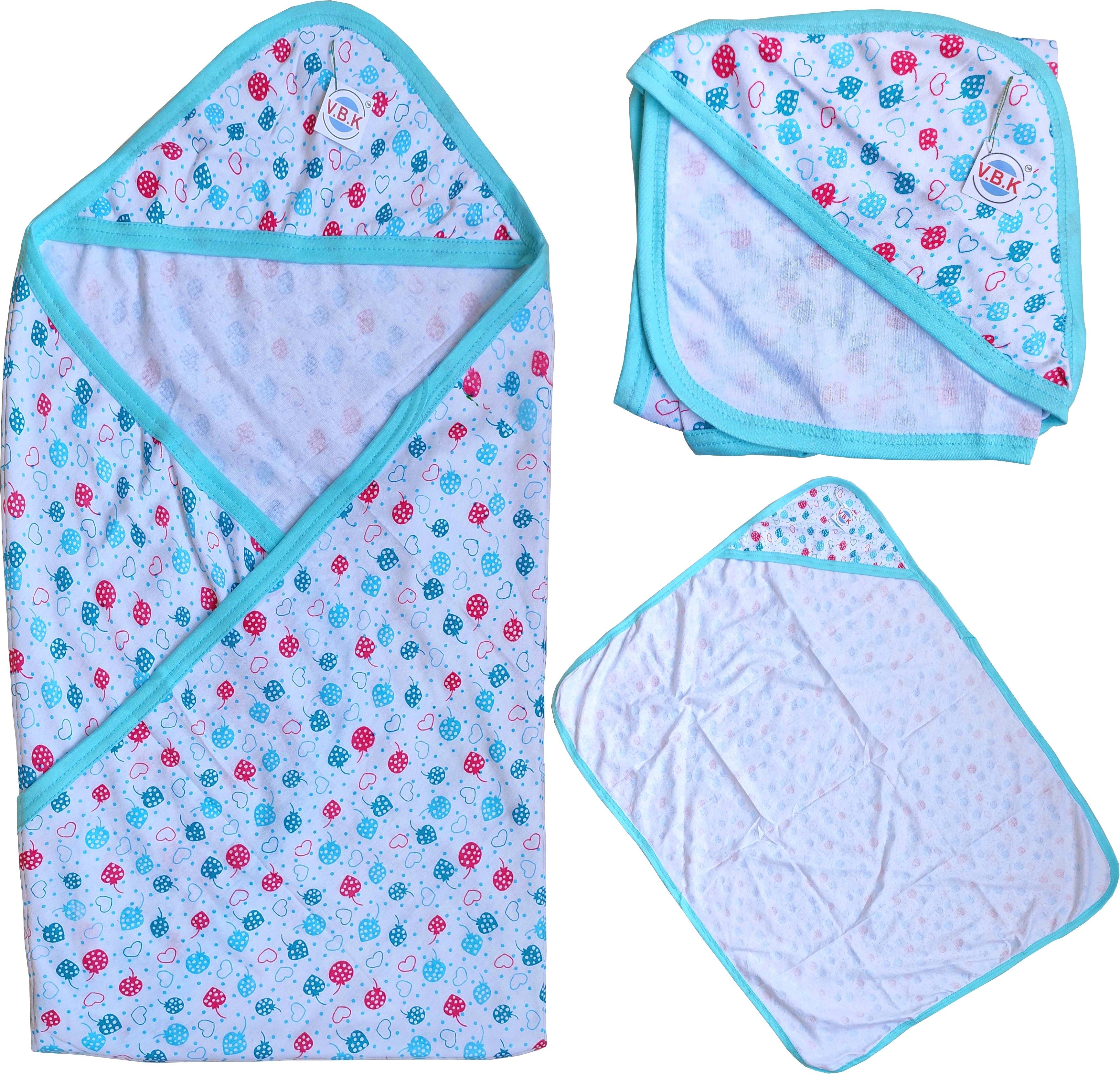 v.b.k Printed Single Hooded Baby Blanket forMild Winter-picture-27