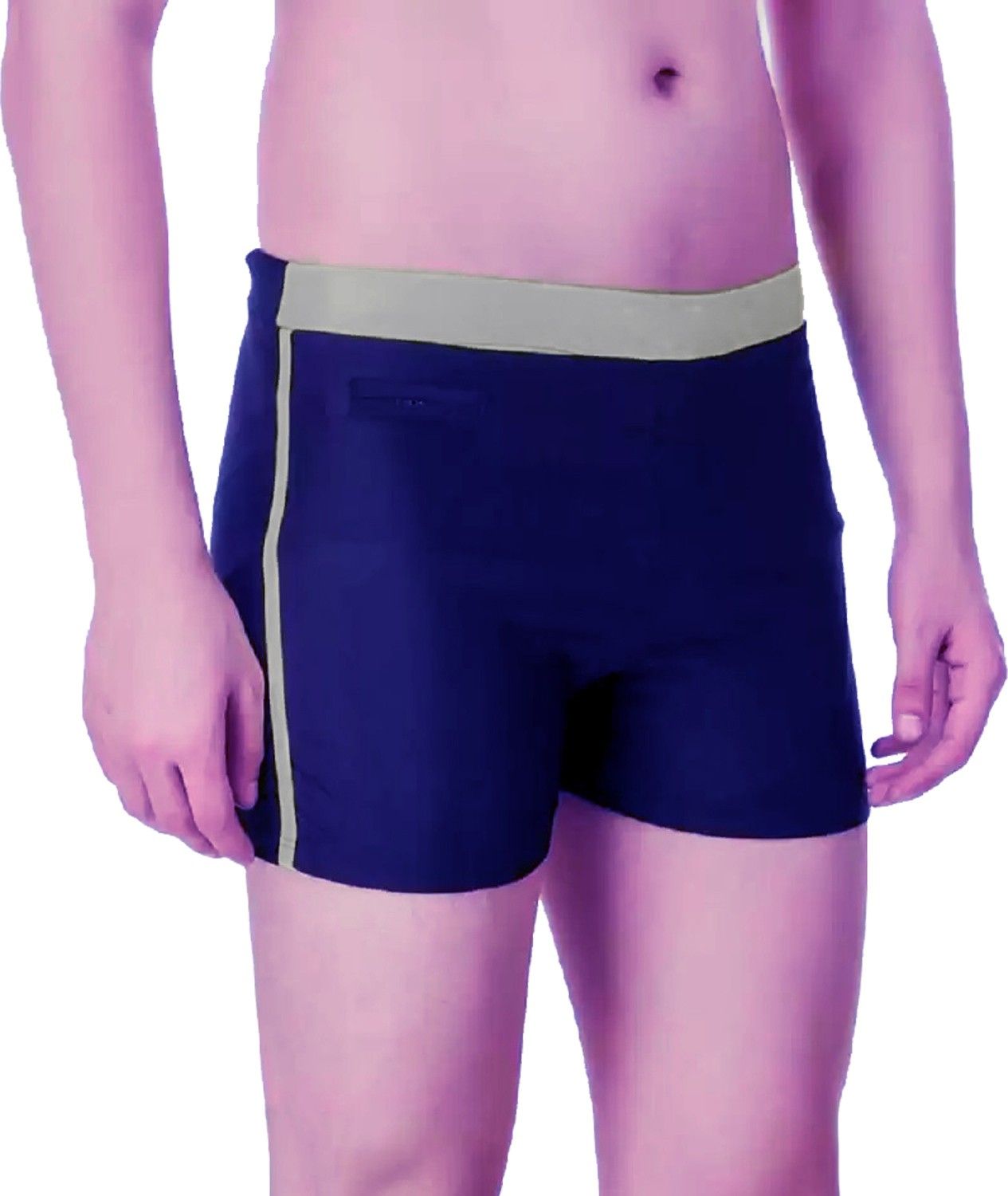 Striped Men Blue Swimsuit-image-39