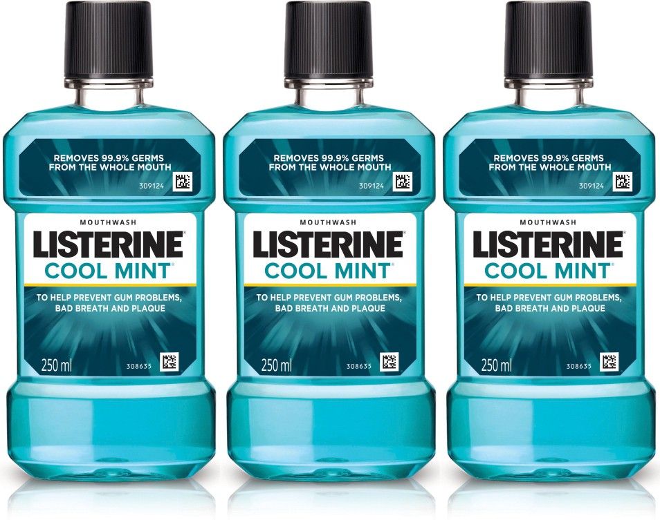 Cool Mint Mouthwash - (Pack of 3 - 250ml each) - Coolmint