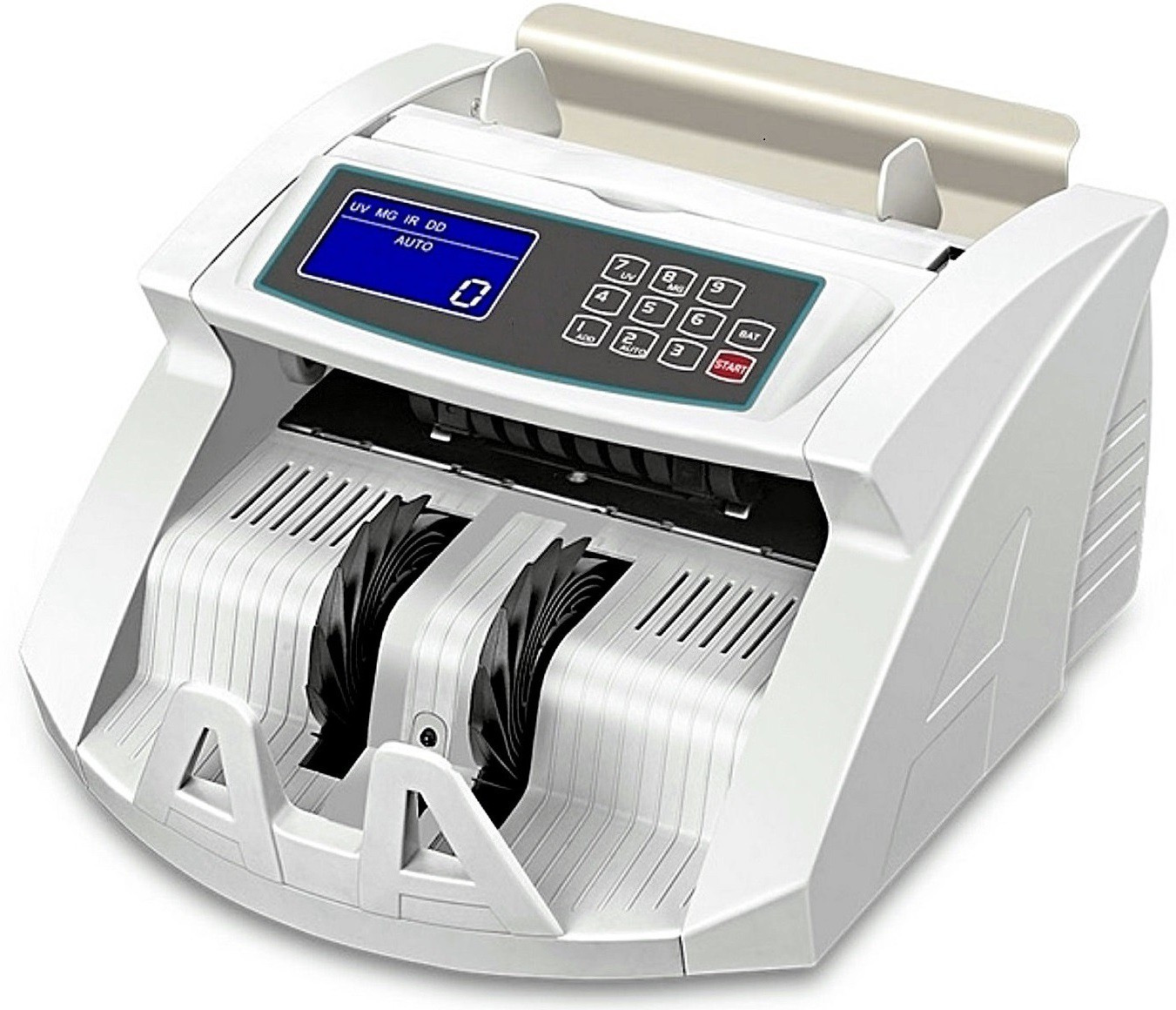 Drop2Kart LCD Money Counter with UV/MG Fake Note Detection, Supports Old & New INR Note Counting Machine image 1
