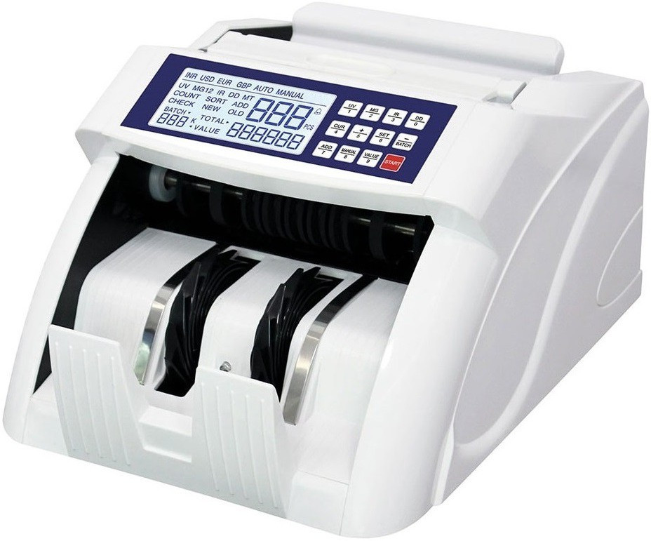 Drop2Kart LCD CashCounter with UV/MG FakeNote Scanning, Supports All INR, External LED Display Note Counting Machine image 1
