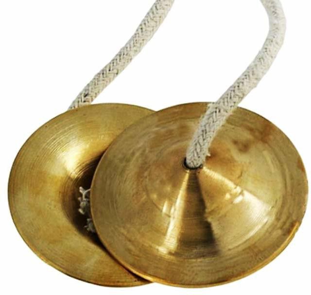 Handmade Brass Percussion Instrument With Strap - Hand Cymbals Manjeera/Manjira Pair - Indian Musical Instrument Kartal Instrument-image-16