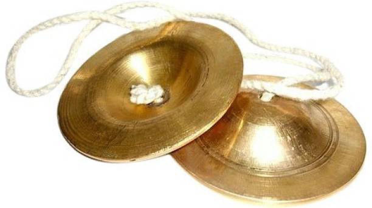 Brass (Pittal) Manjeera /Manjira/manjoora Musical Instrument-Medium Size Kartal Instrument-image-36