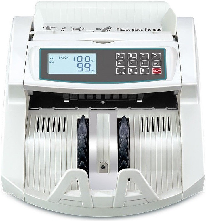Drop2Kart Bill Counter with Dual LCD + LED Display and ADD/BATCH Mode, UV/MG FakeNote Detection and Counts ALL INR Note Counting Machine image 1