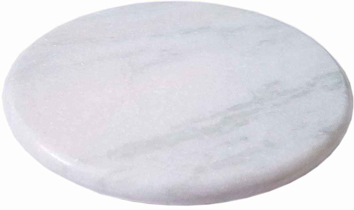 zs mines White Marble Chakla/Marble Roti Maker/Marble Rolling Board with Wood Belan 12 inch Rolling Pin & Board-picture-20