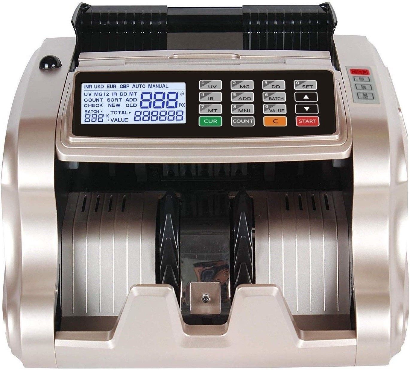 Drop2Kart Mix Value BillCounter with Bright RGB LCD Display, UV/MG/MT/IR CMOS Image Sensors and Counts All Indian Currency Note Counting Machine-image-28