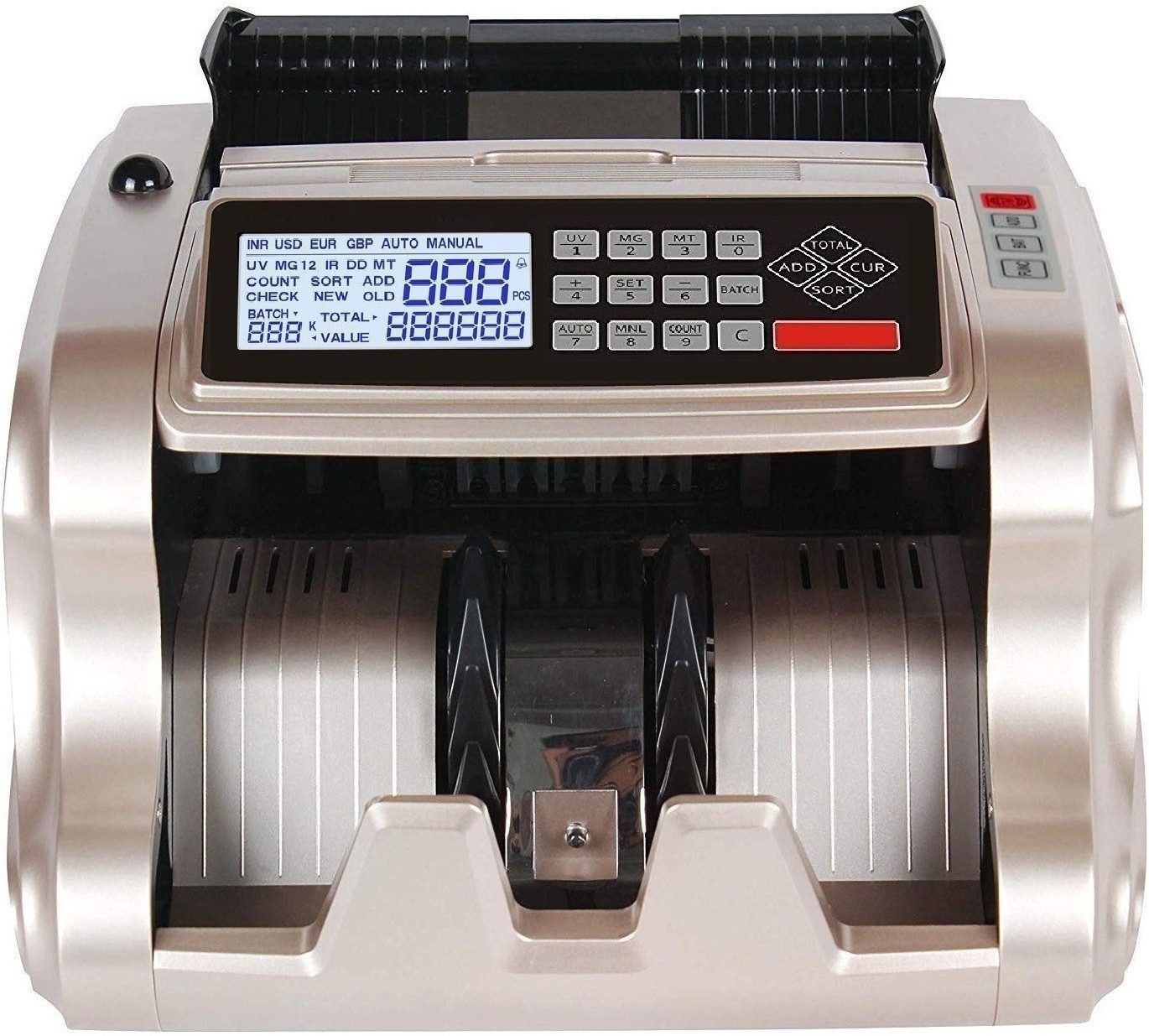 Drop2Kart High Speed Cash Counter with UV,MG,IR Counterfeit Bill Detector, TFT LCD Display and One-Year After Sales Service Note Counting Machine image 1