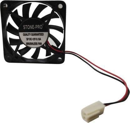 STONE-PRO Cabinet Fan 2.5-Inch Square (65*65*15 MM) 12 V DC CPU Cooling fan BLACK Color Cooling Fan Cabinet Cooler-image-8