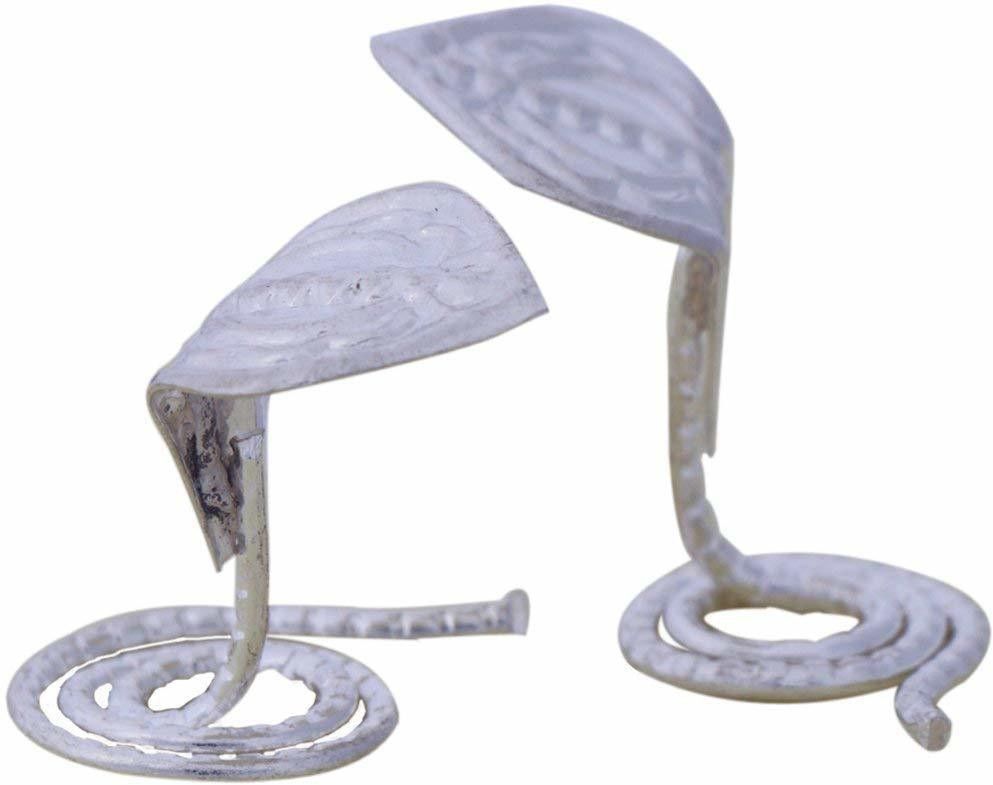 Nag Nagin Joda Snake Pair in Silver Finish for Kal Sarp Dosh Decorative Showpiece-5.08 cm