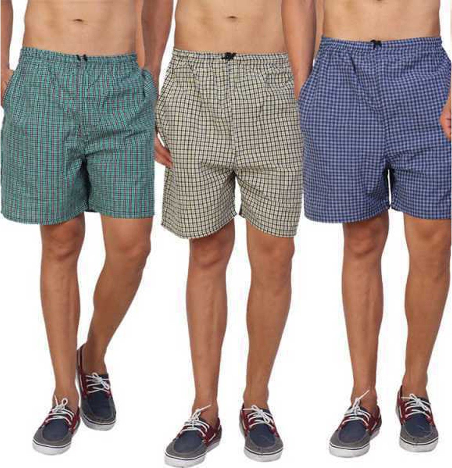 welo Pack of 3 Checkered Men Boxer-picture-11
