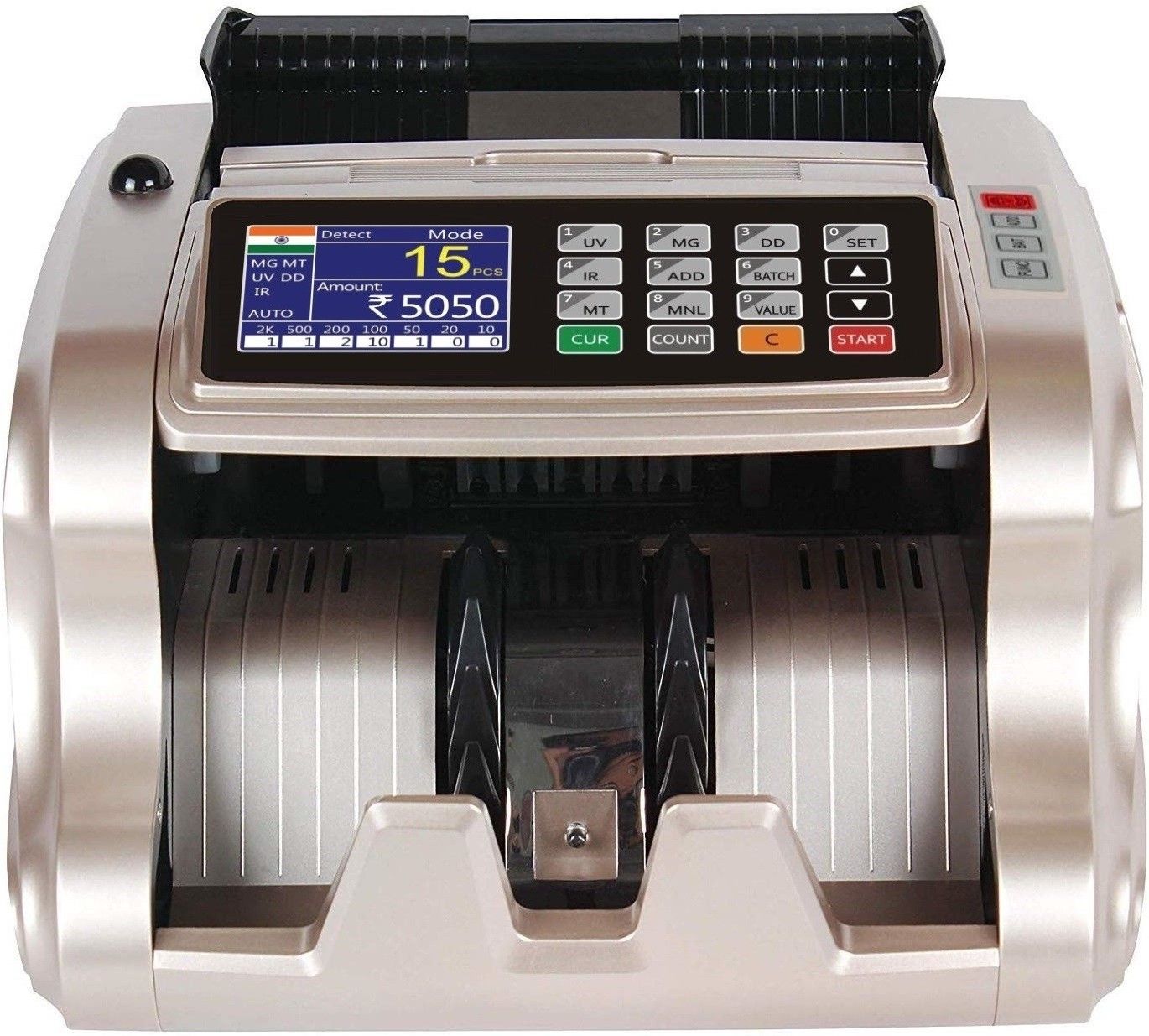 Drop2Kart Bank Grade Currency Counter with UV,MG,MT,IR Counterfeit Detection, RGB LCD Display, One-Year After Sales Service Note Counting Machine-image-8