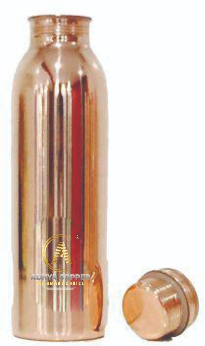 adhya copper JOINTLESS 1000 ml Copper Bottle-picture-35