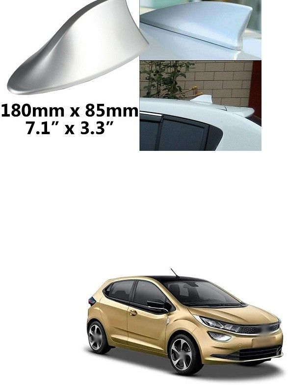 Car Shark Fin Design Hole-Free Radio AM/FM Signal Antenna Silver F209 Universal Black Car Roof Radio AM/FM Signal Shark Fin Style Aerial Antenna Cover A209 Satellite Vehicle Antenna-image-29