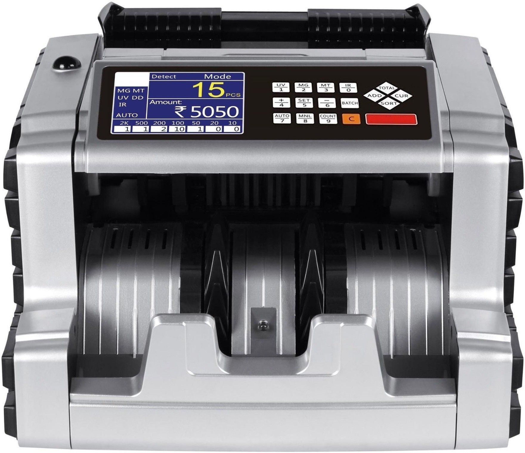 Drop2Kart MixValue Bill Counter - Fast Counts All Old & New INR, User-Friendly, Dual Heavy-Duty Motor, One-Year After Sales Service Note Counting Machine-picture-41