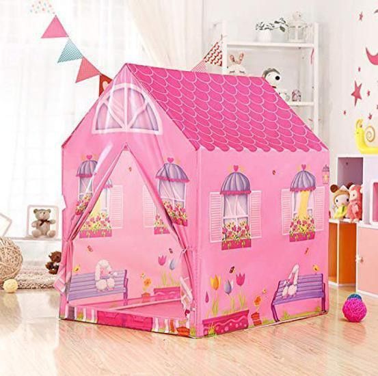 Princess/Prince Kids Play Tent House Indoor Outdoor for Kids Boys Girls Baby Toddler Playhouse House Castle Foldable Tent (Doll House Tent House)-image-14