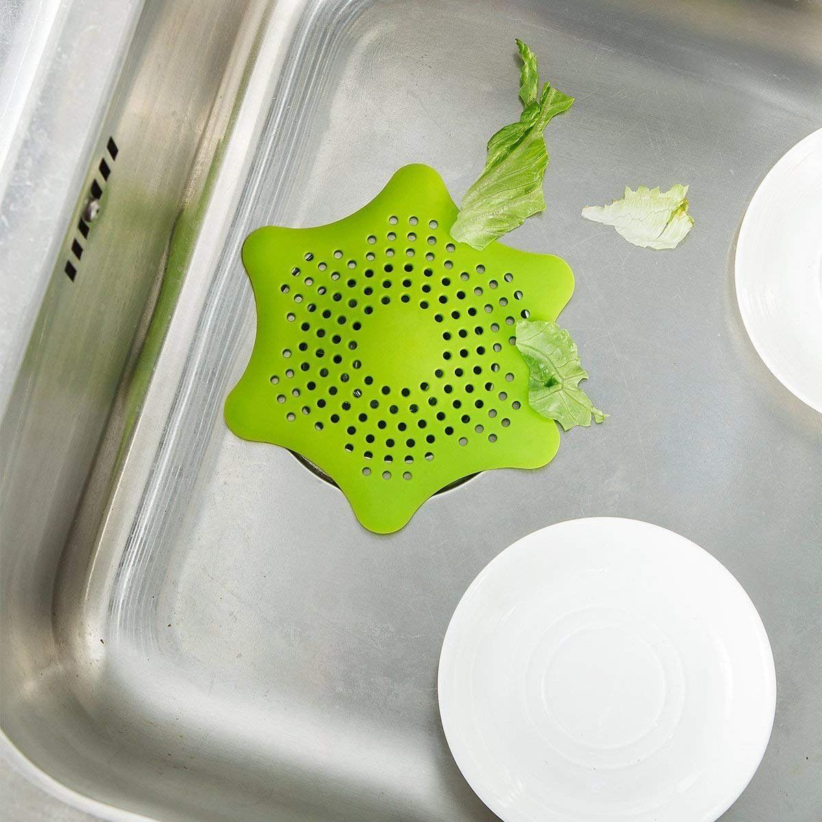 Star Bathroom Silicone Drain Filter Hair Catcher Bath Plug Plunger Sink Filter Hair Wash Basin