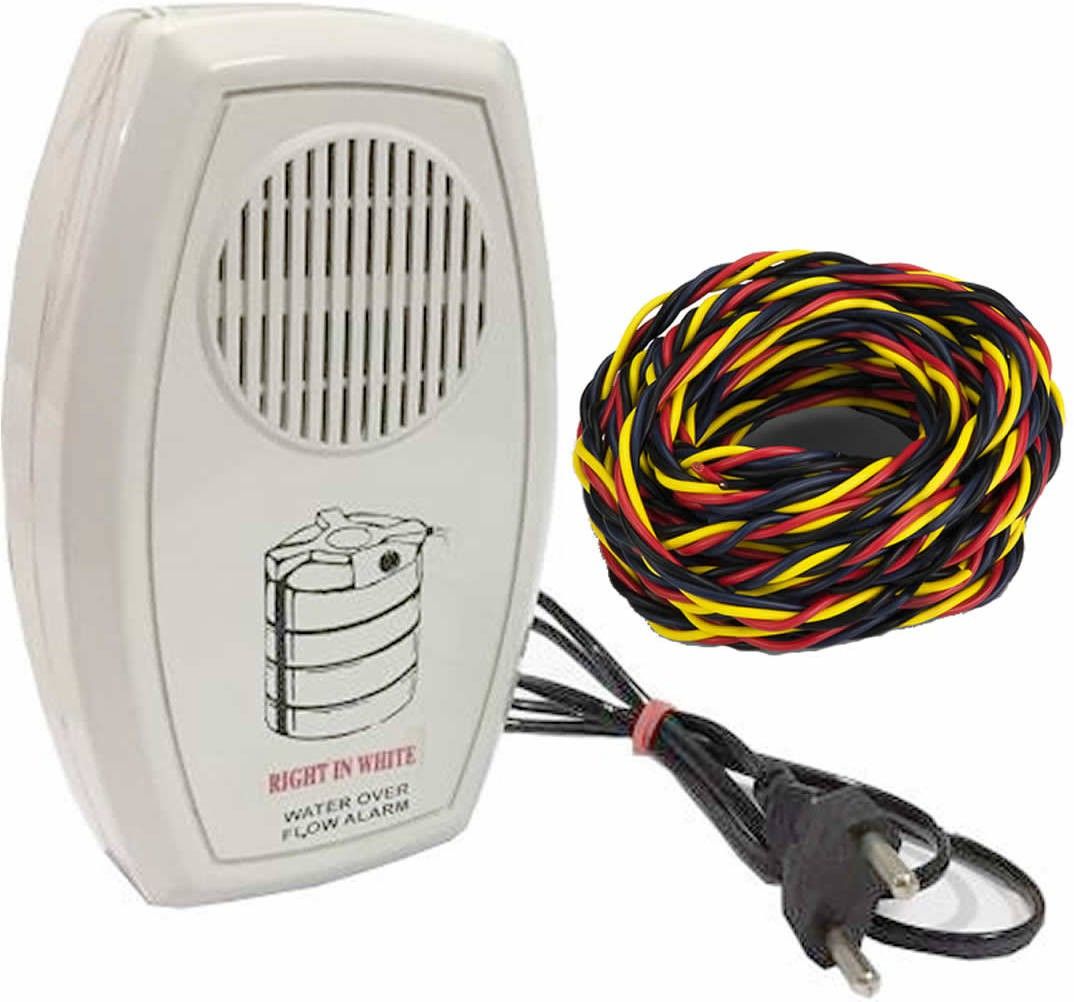 CraftQua Loud Sound Quality Water Tank Overflow Alarm System with Connecting Wire 15mtr Wired Sensor Security System-picture-21