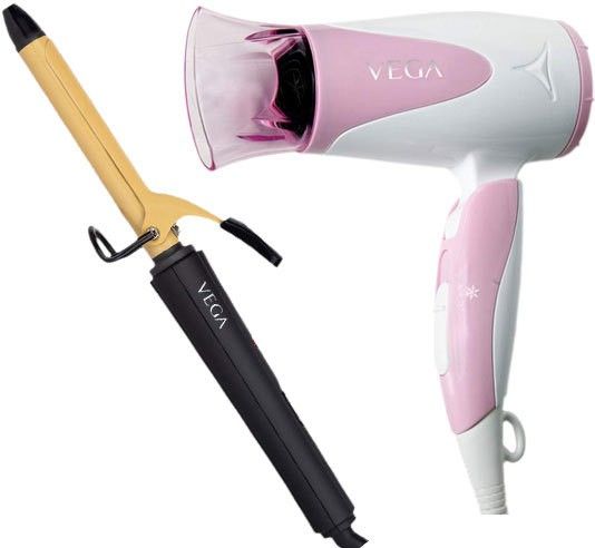 VEGA Ease Curl Hair Curler- (VHCH-01) & Blooming Air 1000 Hair Dryer (VHDH-05) Personal Care Appliance Combo-image-22